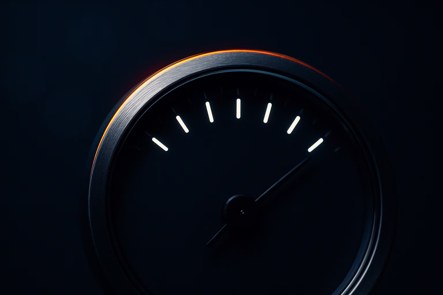 A precision gauge resting at zero on a light blueprint grid - forecast accuracy.